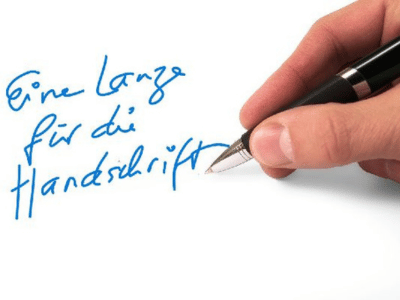 Eine Lanze für die Handschrift